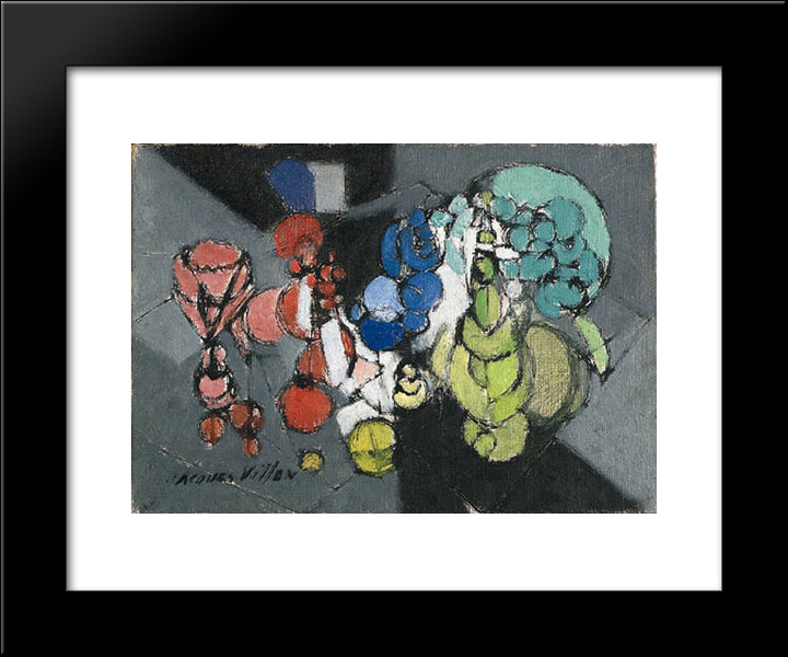 Desserte 20x24 Black Modern Wood Framed Art Print Poster by Villon, Jacques