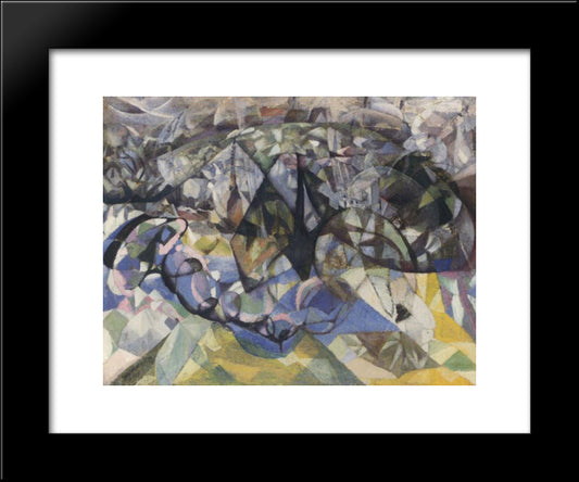 Fumee Et Arbres En Fleurs 20x24 Black Modern Wood Framed Art Print Poster by Villon, Jacques