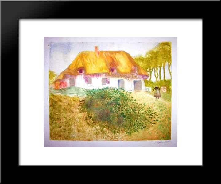 La Ferme De La Bendelire 20x24 Black Modern Wood Framed Art Print Poster by Villon, Jacques