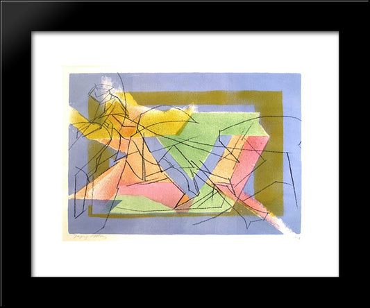 L'Ecuyere 20x24 Black Modern Wood Framed Art Print Poster by Villon, Jacques