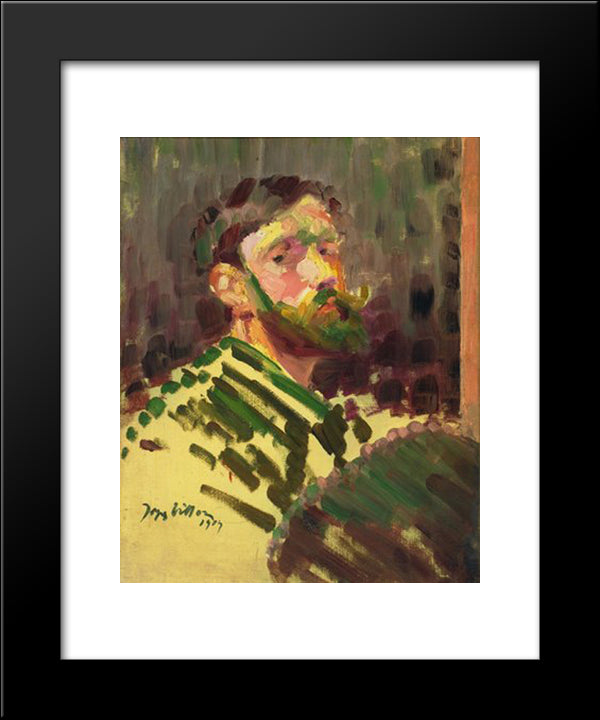 Portrait Of The Artist 20x24 Black Modern Wood Framed Art Print Poster by Villon, Jacques