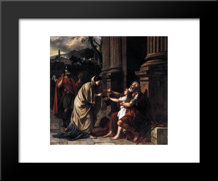 Belisarius Begging For Alms 20x24 Black Modern Wood Framed Art Print Poster by David, Jacques Louis