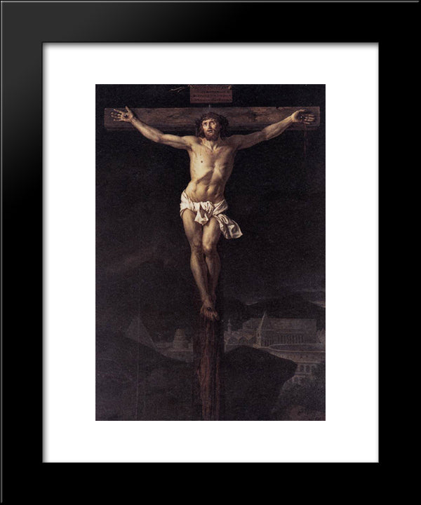 Christ On The Cross 20x24 Black Modern Wood Framed Art Print Poster by David, Jacques Louis