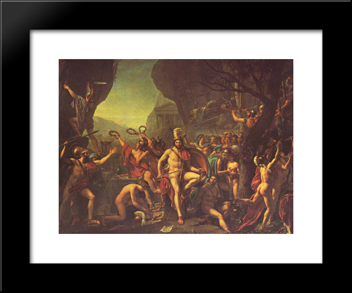 Leonidas At Thermopylae 20x24 Black Modern Wood Framed Art Print Poster by David, Jacques Louis