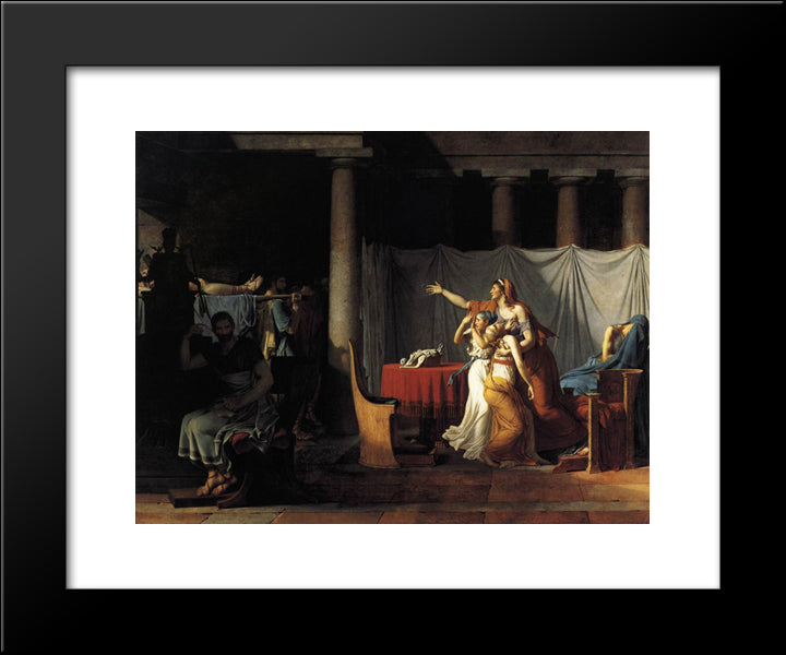 Lictors Bearing To Brutus The Bodies Of His Sons 20x24 Black Modern Wood Framed Art Print Poster by David, Jacques Louis