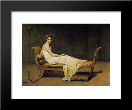 Madame Recamier 20x24 Black Modern Wood Framed Art Print Poster by David, Jacques Louis