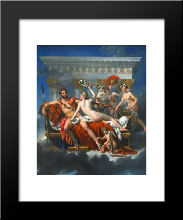 Mars Disarmed By Venus And The Three Graces 20x24 Black Modern Wood Framed Art Print Poster by David, Jacques Louis