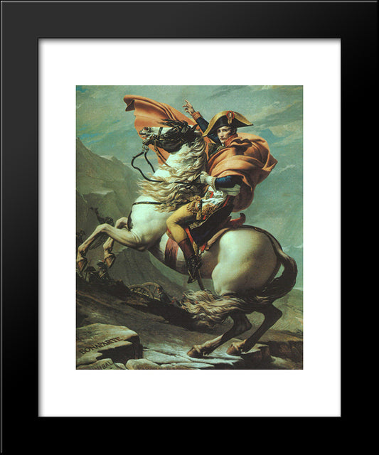 Napoleon Crossing The Alps At The St Bernard Pass, 20Th May 1800 20x24 Black Modern Wood Framed Art Print Poster by David, Jacques Louis