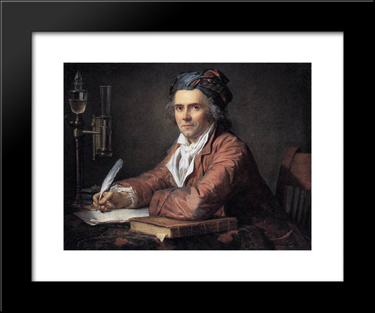 Portrait Of Alphonse Leroy 20x24 Black Modern Wood Framed Art Print Poster by David, Jacques Louis