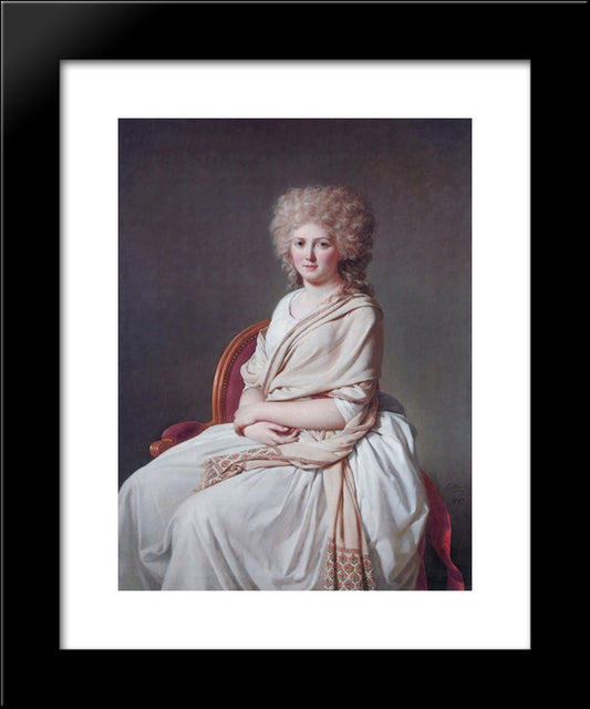 Portrait Of Anne Marie Louise Thelusson, Countess Of Sorcy 20x24 Black Modern Wood Framed Art Print Poster by David, Jacques Louis