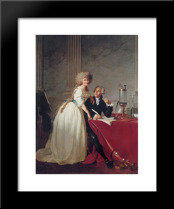 Portrait Of Antoine-Laurent And Marie-Anne Lavoisier 20x24 Black Modern Wood Framed Art Print Poster by David, Jacques Louis