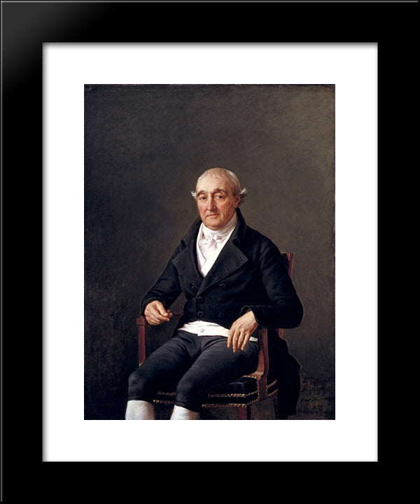 Portrait Of Cooper Penrose 20x24 Black Modern Wood Framed Art Print Poster by David, Jacques Louis