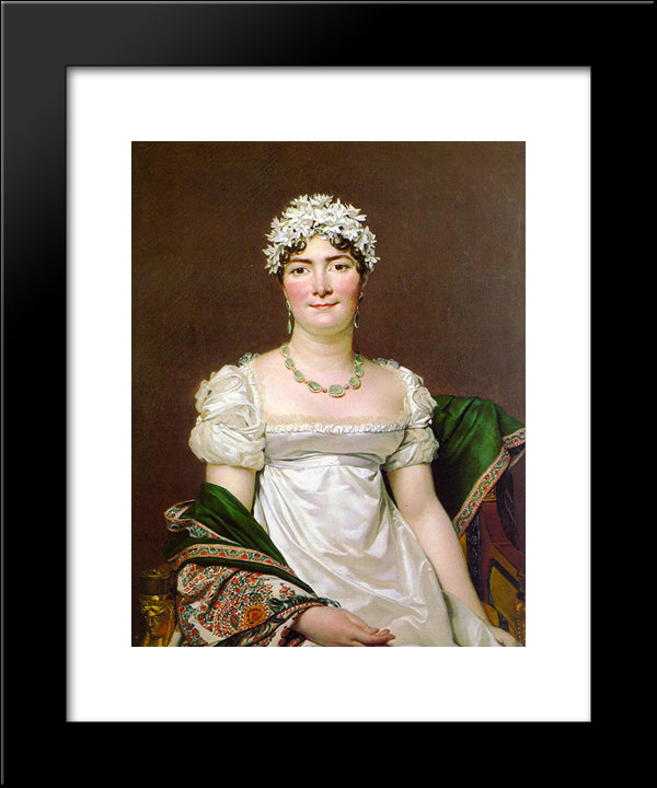 Portrait Of Countess Daru 20x24 Black Modern Wood Framed Art Print Poster by David, Jacques Louis