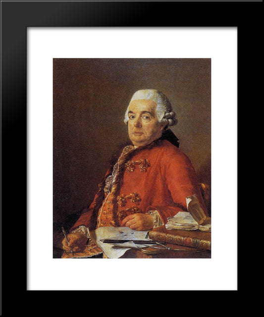 Portrait Of Jacques Francois Desmaisons 20x24 Black Modern Wood Framed Art Print Poster by David, Jacques Louis