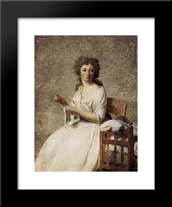 Portrait Of Madame Adelaide Pastoret 20x24 Black Modern Wood Framed Art Print Poster by David, Jacques Louis