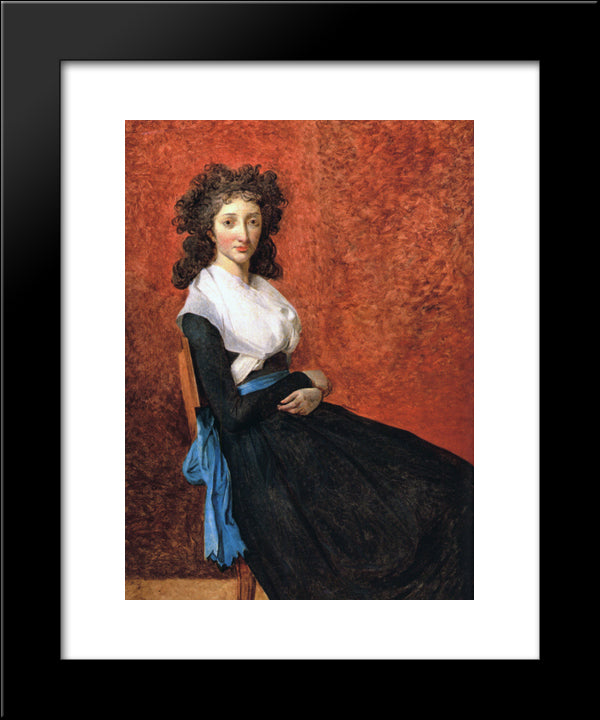 Portrait Of Madame Charles-Louis Trudaine 20x24 Black Modern Wood Framed Art Print Poster by David, Jacques Louis