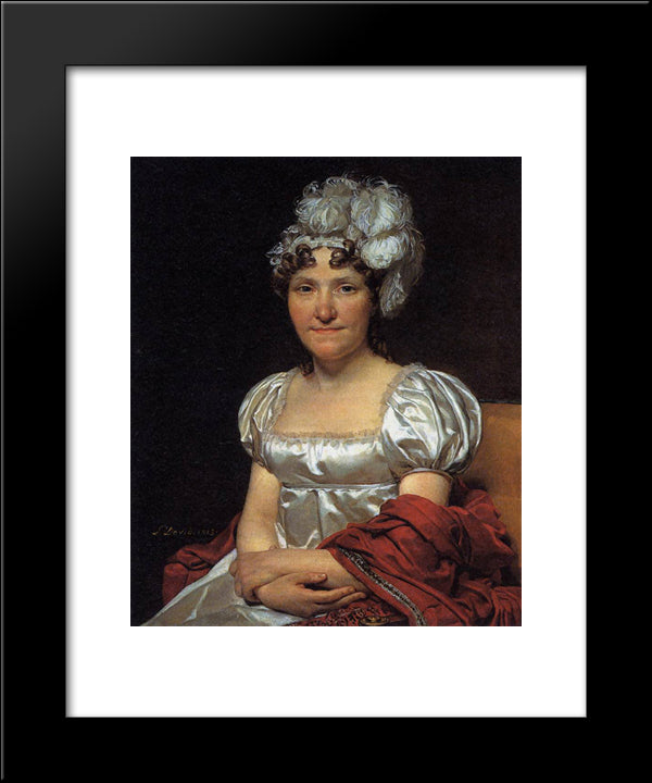 Portrait Of Marguerite Charlotte David 20x24 Black Modern Wood Framed Art Print Poster by David, Jacques Louis