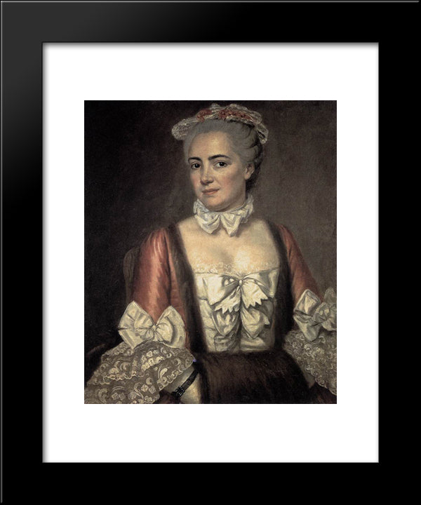 Portrait Of Marie Francoise Buron 20x24 Black Modern Wood Framed Art Print Poster by David, Jacques Louis