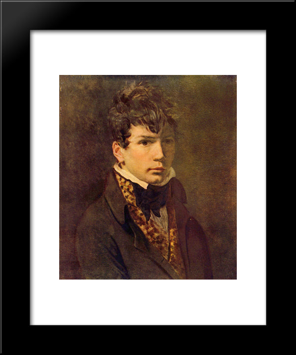 Portrait Of The Young Ingres 20x24 Black Modern Wood Framed Art Print Poster by David, Jacques Louis