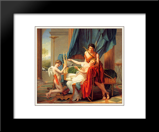 Sappho And Phaon 20x24 Black Modern Wood Framed Art Print Poster by David, Jacques Louis