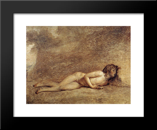 The Death Of Bara 20x24 Black Modern Wood Framed Art Print Poster by David, Jacques Louis