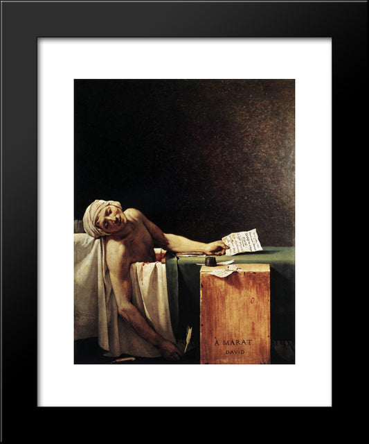 The Death Of Marat 20x24 Black Modern Wood Framed Art Print Poster by David, Jacques Louis