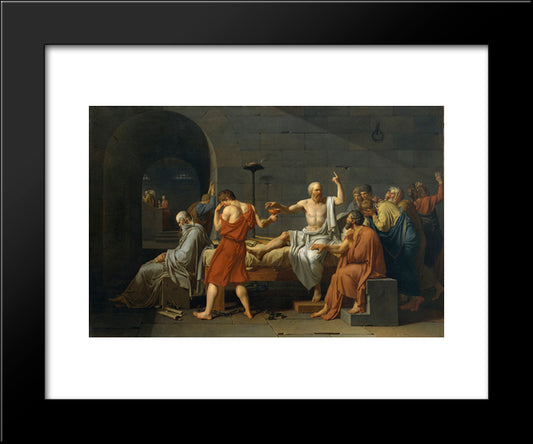 The Death Of Socrates 20x24 Black Modern Wood Framed Art Print Poster by David, Jacques Louis