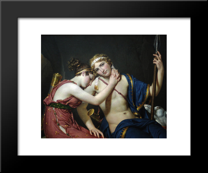 The Farewell Of Telemachus And Eucharis 20x24 Black Modern Wood Framed Art Print Poster by David, Jacques Louis