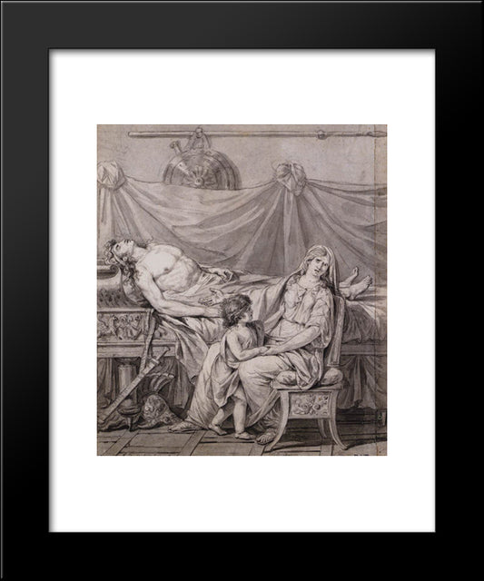 The Grief Of Andromache 20x24 Black Modern Wood Framed Art Print Poster by David, Jacques Louis