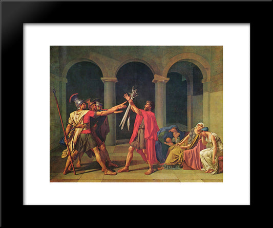 The Oath Of Horatii 20x24 Black Modern Wood Framed Art Print Poster by David, Jacques Louis