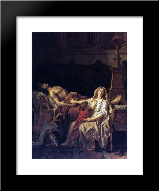 The Pain Of Andromache 20x24 Black Modern Wood Framed Art Print Poster by David, Jacques Louis