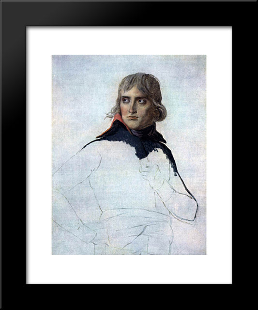 Unfinished Portrait Of General Bonaparte 20x24 Black Modern Wood Framed Art Print Poster by David, Jacques Louis