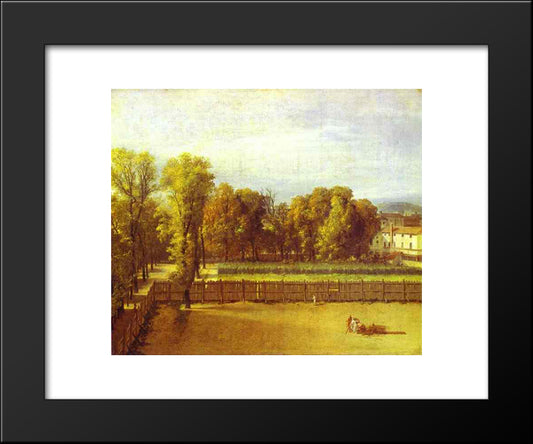 View Of The Luxembourg Gardens In Paris 20x24 Black Modern Wood Framed Art Print Poster by David, Jacques Louis