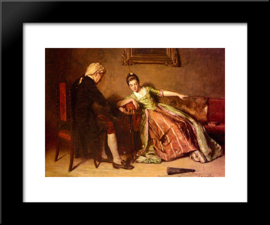 A Game Of Chess 20x24 Black Modern Wood Framed Art Print Poster by Hamilton, James