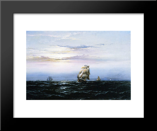Delaware Bay 20x24 Black Modern Wood Framed Art Print Poster by Hamilton, James