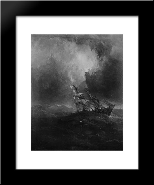 Foundering 20x24 Black Modern Wood Framed Art Print Poster by Hamilton, James
