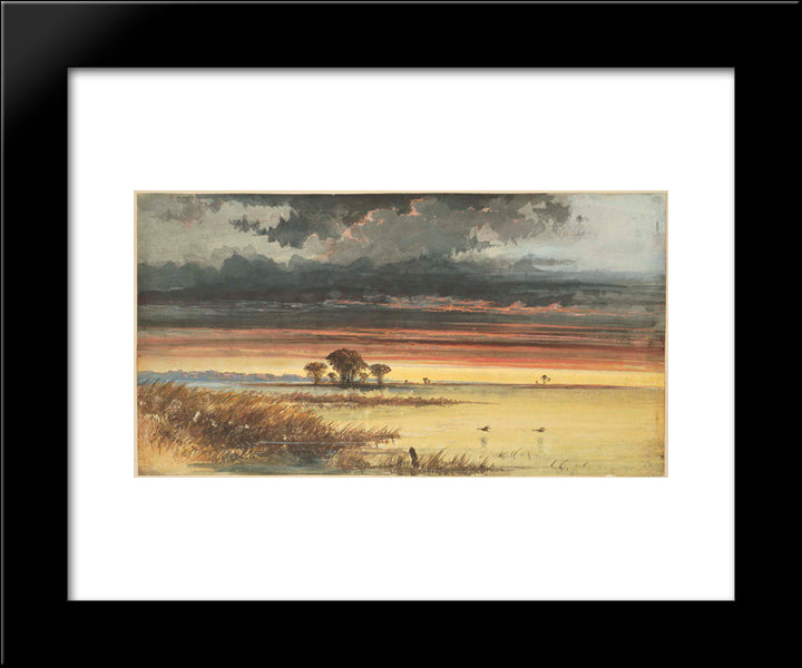 Marches, New Jersey 20x24 Black Modern Wood Framed Art Print Poster by Hamilton, James