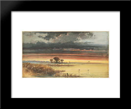 Marches, New Jersey 20x24 Black Modern Wood Framed Art Print Poster by Hamilton, James