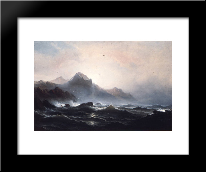Seascape 20x24 Black Modern Wood Framed Art Print Poster by Hamilton, James
