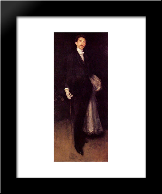 Arrangement In Black And Gold 20x24 Black Modern Wood Framed Art Print Poster by Whistler, James McNeill
