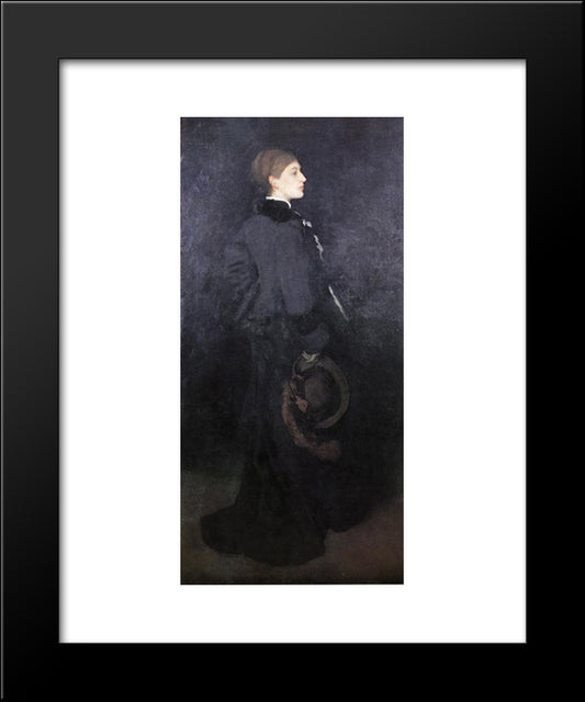 Arrangement In Brown And Black. Portrait Of Miss Rosa Corder 20x24 Black Modern Wood Framed Art Print Poster by Whistler, James McNeill
