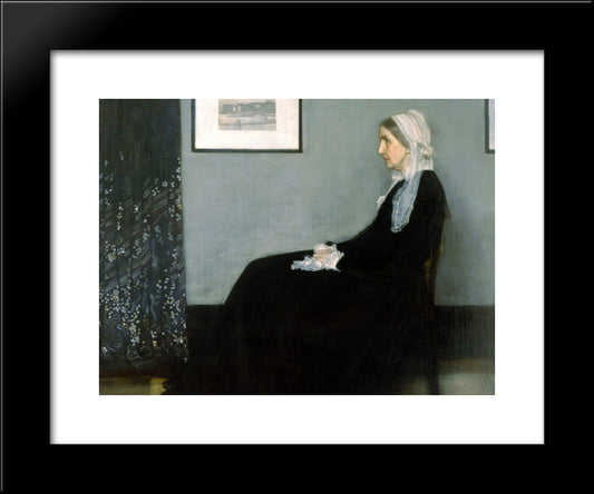 Arrangement In Grey And Black No.1, Portrait Of The Artist'S Mother 20x24 Black Modern Wood Framed Art Print Poster by Whistler, James McNeill