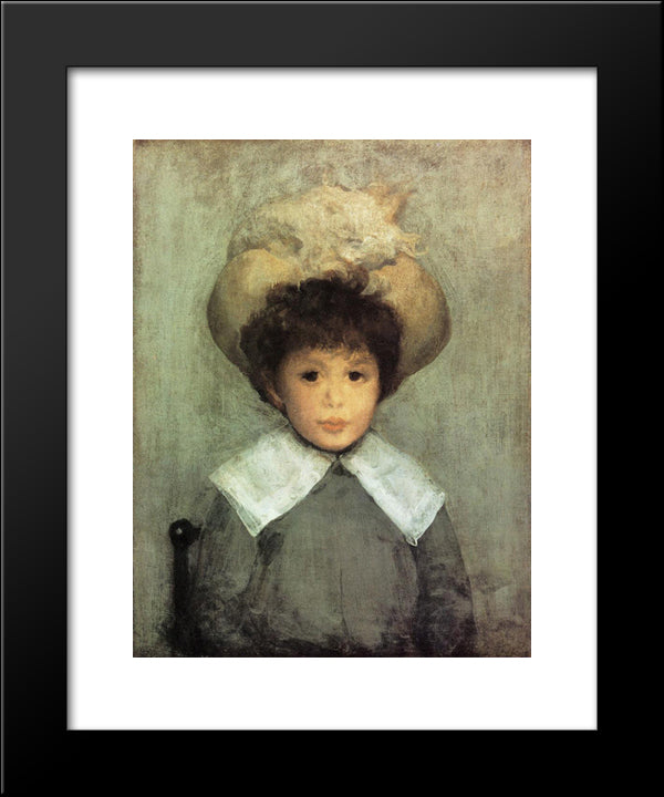 Arrangement In Grey Portrait Of Master Stephen Manuel 20x24 Black Modern Wood Framed Art Print Poster by Whistler, James McNeill
