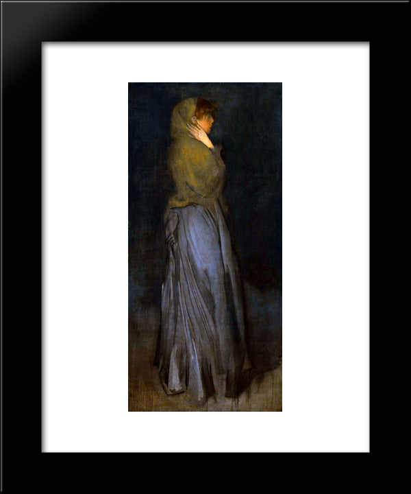 Arrangement In Yellow And Grey 20x24 Black Modern Wood Framed Art Print Poster by Whistler, James McNeill