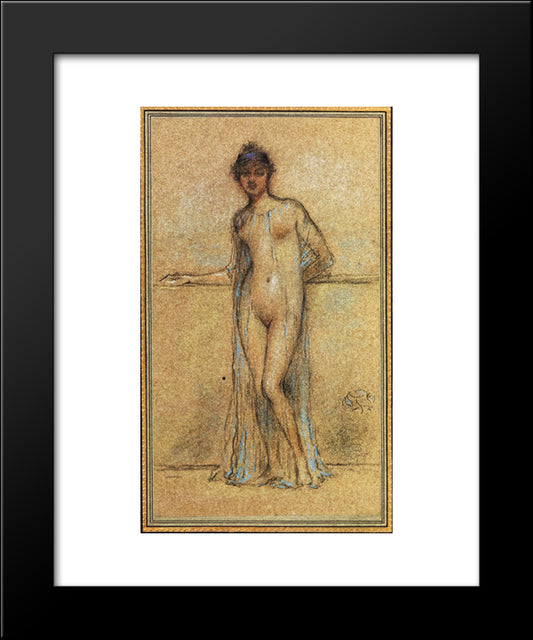 Blue And Violet Ii 20x24 Black Modern Wood Framed Art Print Poster by Whistler, James McNeill