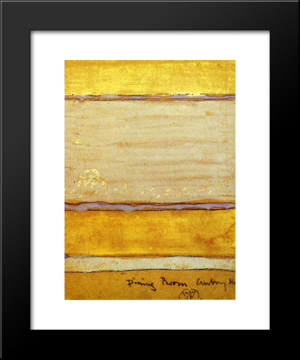 Colour Scheme For The Dining-Room Of Aubrey House 20x24 Black Modern Wood Framed Art Print Poster by Whistler, James McNeill