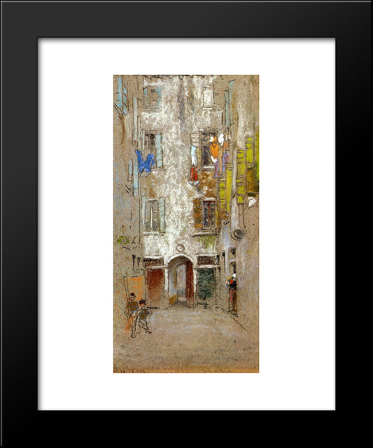 Corte Del Paradiso 20x24 Black Modern Wood Framed Art Print Poster by Whistler, James McNeill
