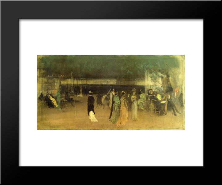 Cremorne Gardens, No. 2 20x24 Black Modern Wood Framed Art Print Poster by Whistler, James McNeill