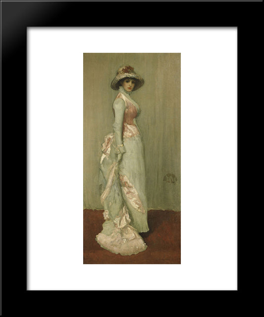Harmony In Pink And Grey Lady Meux 20x24 Black Modern Wood Framed Art Print Poster by Whistler, James McNeill