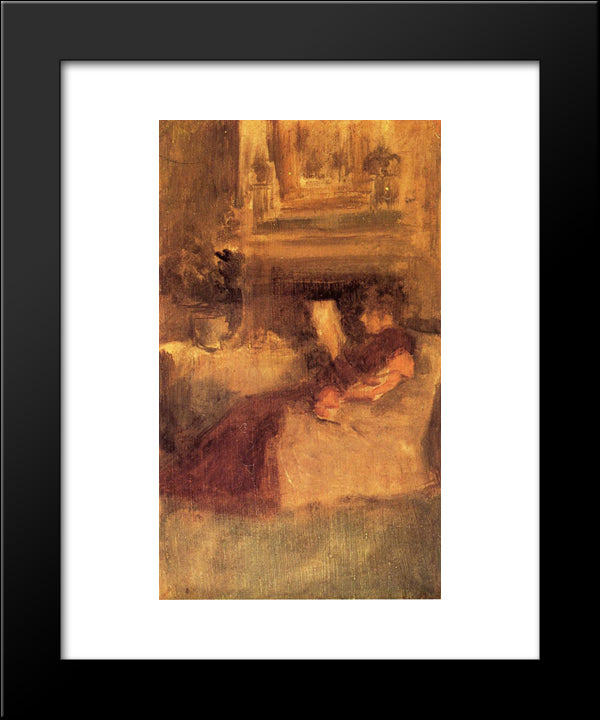Miss Ethel Philip Reading 20x24 Black Modern Wood Framed Art Print Poster by Whistler, James McNeill